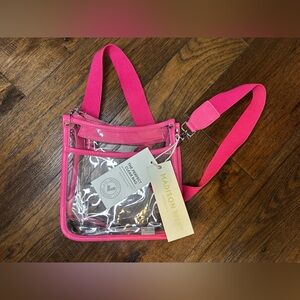 Madison West Pink Transparent Crossbody Bag